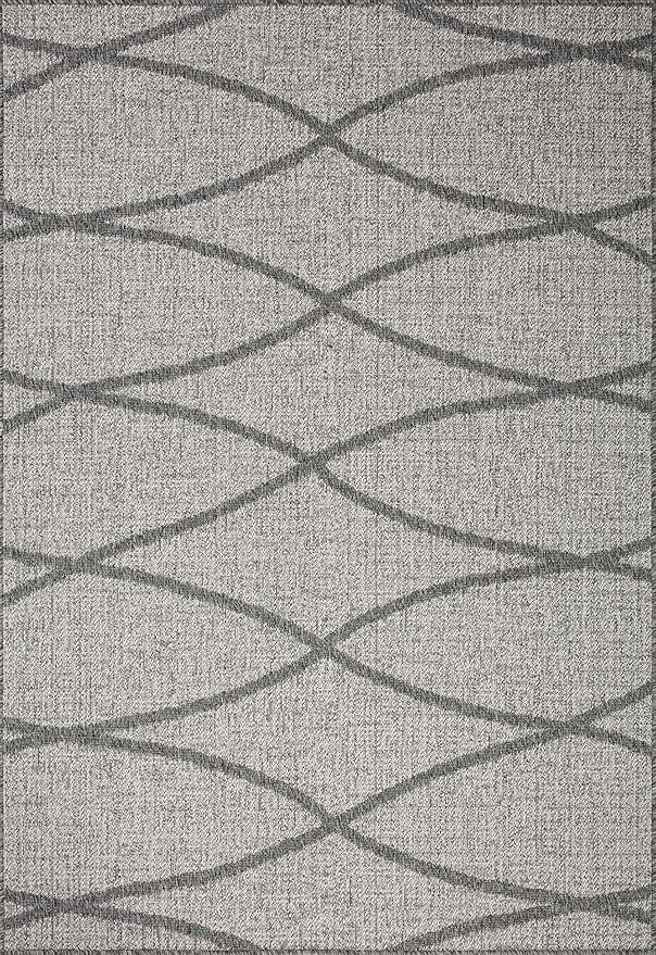 Loloi Rainier Collection RAI-07 Dove/Grey 5'-3" x 7'-7" Area Rug