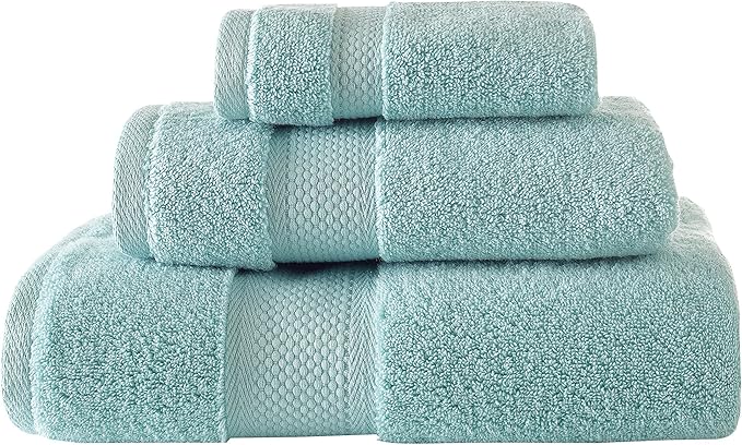BAGNO MILANO Turkish Towels, Ultra Soft, Plush Luxury Turkih Cotton Bath Towels, Quick Dry Towel Set Made in Turkey (Mint Green, 2 Pcs Bath Towel Set)