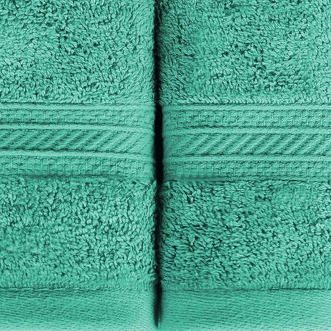 Superior Atlas Cotton 12 Piece Towel Set, Luxury Towels, Heavyweight, Bathroom Essentials, Basics, Spa, Salon, Hotel, Resort, Plush, Highly-Absorbent, 4 Bath, 4 Hand, 4 Face Towels, 12PC Set, Rivulet