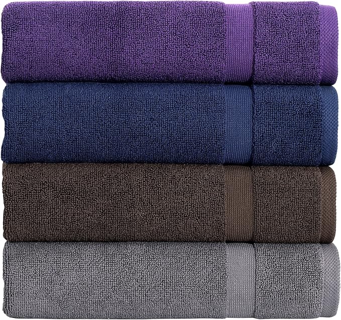SALBAKOS 100% Turkish Cotton Bath Mat Set 2-Piece - 20x34 inch, Premium Quality Hotel & Spa Collection, Soft, Absorbent, Long Lasting, Durable Bathroom Rugs | Made in Turkey (Chocolate, 2 Bath Mats)