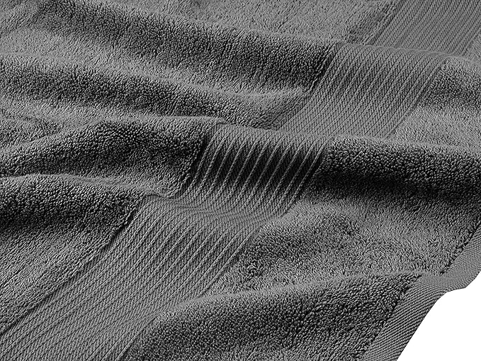 Luxury Oversized Bath Towels | Hotel Quality | Soft & Highly Absorbent |Quick Dry | 650 GSM Bath Sheets| Combed Cotton | Thick & FluffyBathroom Towels | Dark Grey - 4 Pack