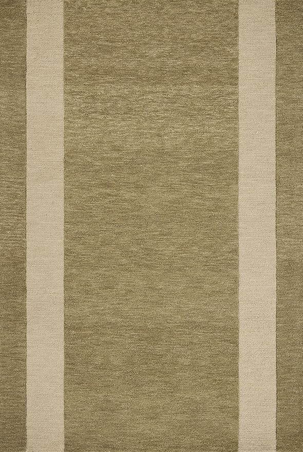 Loloi Leanne Ford Craven Collection CVN-01 Light Olive/Oatmeal 8'-6" x 11'-6" Area Rug Geometrical, Patterned, Neutral, Living Room, Bedroom, Dining Room