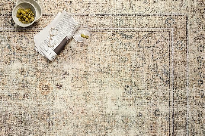 Loloi Margot Collection MAT-01 Antique/Sage 2'-6" x 11'-6" Runner Rug feat. CloudPile, No-Shed Easy Clean Large Patterned Area Rug for Living Room, Bedroom, Dining Area