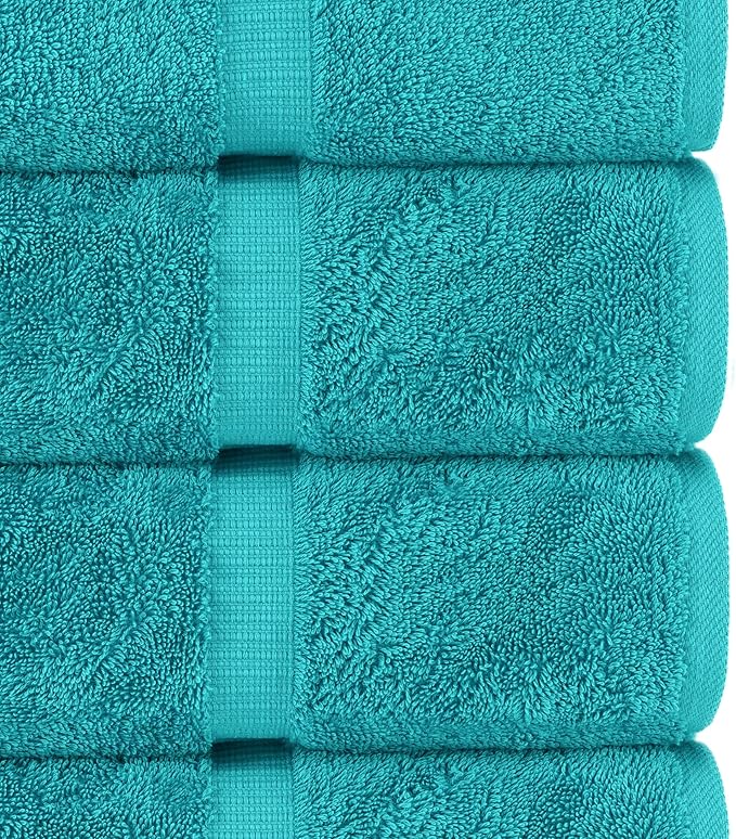 Chakir Turkish Linens | Hotel & Spa Quality 100% Cotton Premium Turkish Towels | Soft & Absorbent (6-Piece Hand Towels, Aqua)