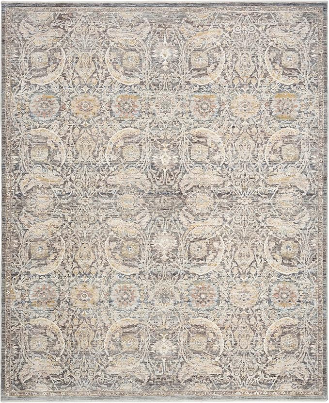 Nourison Heirloom Blend Ivory Multicolor 2'2" x 10' Area Rug - Easy Clean, Non Shedding, Bed Room, Living Room, Dining Room, Kitchen (10' Runner)