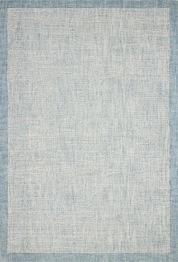 Loloi Magnolia Home by Joanna Gaines Henley Collection HNY-01 Ivory/Blue 7'-9" x 9'-9" Area Rug