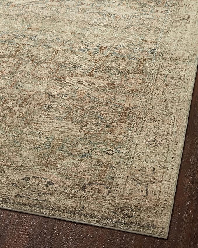 Loloi Margot Collection MAT-04 Antique/Sage 3'-6" x 5'-6" Accent Rug feat. CloudPile, No-Shed Easy Clean Large Patterned Area Rug for Living Room, Bedroom, Dining Area