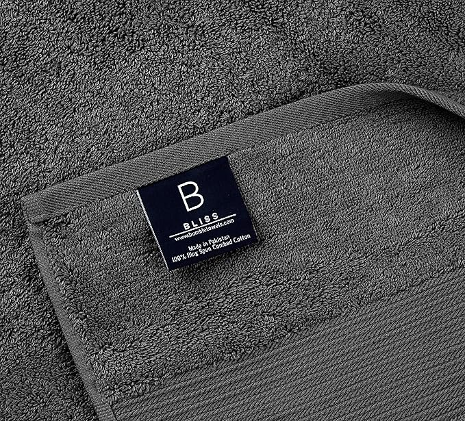 Luxury Oversized Bath Towels | Hotel Quality | Soft & Highly Absorbent |Quick Dry | 650 GSM Bath Sheets| Combed Cotton | Thick & FluffyBathroom Towels | Dark Grey - 4 Pack
