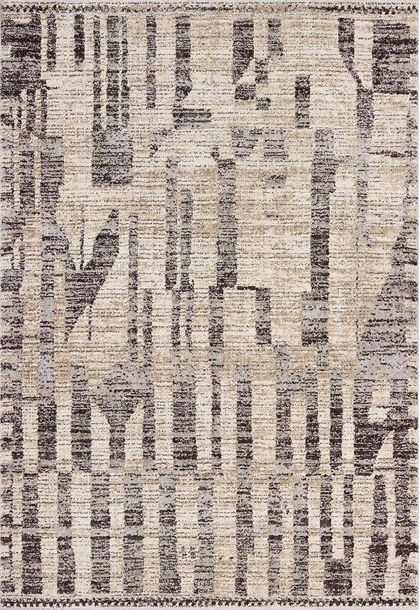 Loloi Jeremiah Brent Bleecker Collection BLE-03 Beige/Stone 6'-7" x 9'-3" Area Rug