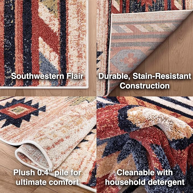 Well Woven Tulsa Lea Cream Traditional Southwestern Tribal 2X7 (2'3" x 7'3") Runner Rug