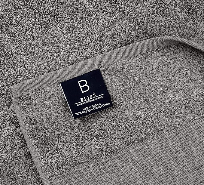 Luxury Oversized Bath Towels | Hotel Quality | Soft & Highly Absorbent |Quick Dry | 650 GSM Bath Sheets| Combed Cotton | Thick & FluffyBathroom Towels | Grey - 4 Pack