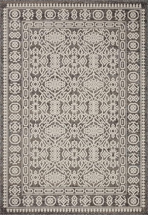 Loloi Rainier Collection RAI-02 Pebble/Ivory 3'-11" x 5'-11" Accent Rug