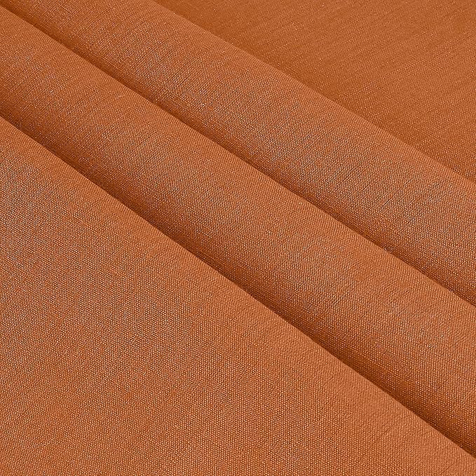 D'Moksha Homes Rust Linen Tablecloth for Rectangle Tables 60 x 90 Inch - 100% Pure Linen Rust Table Cloth - Classic Hemstitch, Machine Washable Tablecloth for Winter, Christmas, Holiday, New Year