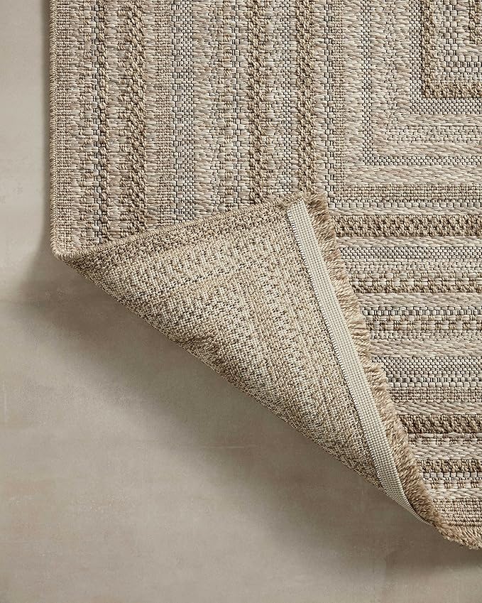 Loloi Dawn Collection Indoor/Outdoor DAW-01 Natural 7'-8" x 10' Area Rug