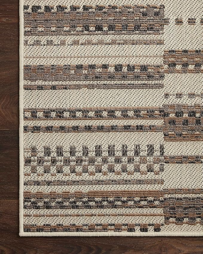 Loloi Rainier Collection RAI-08 Ivory/Taupe 2'-3" x 7'-7" Runner Rug