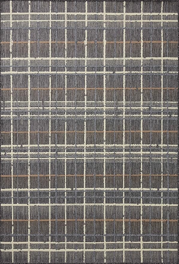 Loloi Rainier Collection RAI-11 Charcoal/Multi 7'-10" x 10'-10" Area Rug