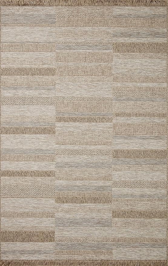 Loloi Dawn Collection Indoor/Outdoor DAW-03 Brown 7'-8" x 10' Area Rug