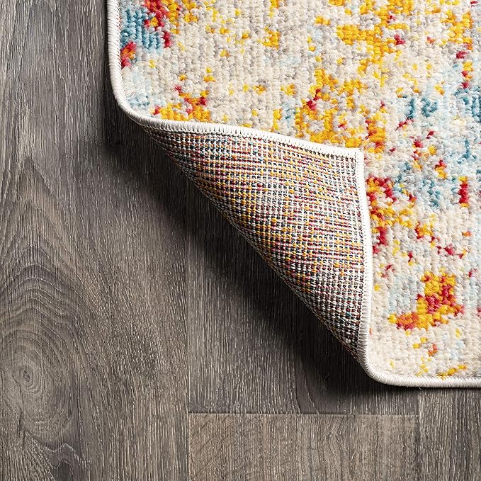 JONATHAN Y Sunset Modern Abstract Orange/Multi Runner Rug, 2x8, Contemporary, Vintage, Easy-Cleaning for Living Room, Bedroom, Kitchen, Pet Friendly, Non-Shedding (CTP114B-28)