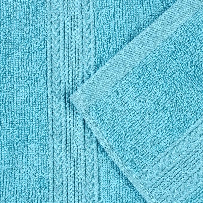 Superior Eco-Friendly Cotton 2-Piece Bath Sheet Set, Oversized Towels for Adults and Kids, Body Towels for Shower, Bath, Quick Dry, Resort, Bathroom Basics, Home, Apartment Essentials, Turquoise