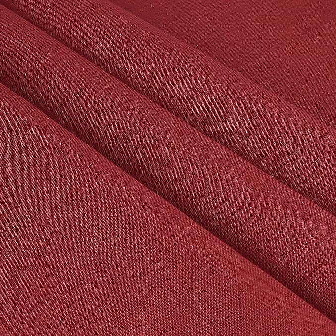 D'Moksha Homes Red Linen Tablecloth for Rectangle Tables 60 x 102 Inch - Classic Hemstitch 100% Pure Linen Red Table Cloth - Machine Washable Dining Tablecloth for Winter, Christmas, Holiday, New Year
