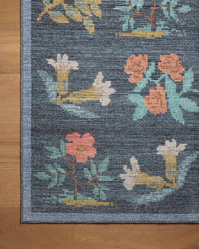 Loloi Rifle Paper Co. Rosa Collection RSA-03 Navy 8'-4" x 11'-6" Area Rug
