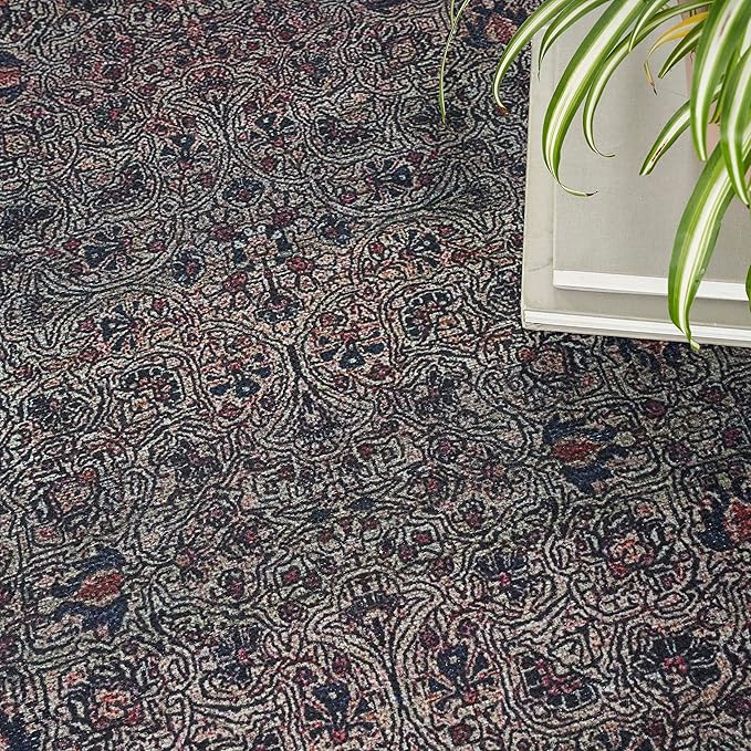 Nourison Home Brilliance Machine Washable Emerald 7'10" x 9'10" Area Rug - Easy Clean, Non Shedding, Bed Room, Living Room, Dining Room, Kitchen (8' x 10')