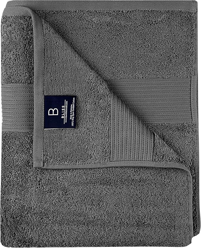 Luxury Oversized Bath Towels | Hotel Quality | Soft & Highly Absorbent |Quick Dry | 650 GSM Bath Sheets| Combed Cotton | Thick & FluffyBathroom Towels | Dark Grey - 4 Pack
