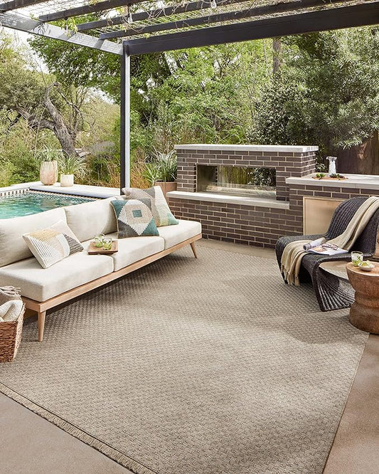 Loloi Dawn Collection Indoor/Outdoor DAW-02 Tan 5'-1" x 7'-7" Area Rug