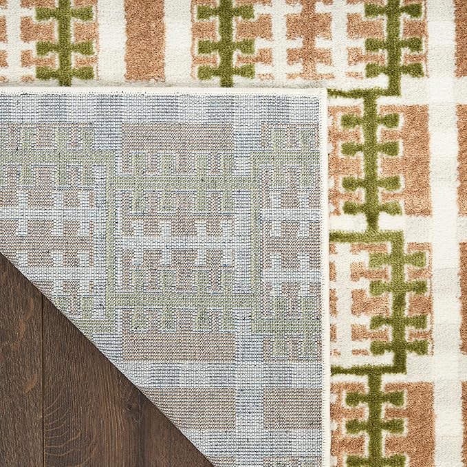 Nourison Home Nordic Multicolor 4' x 6' Area Rug - Easy Clean, Non Shedding, Bed Room, Living Room, Dining Room, Kitchen (4' x 6')