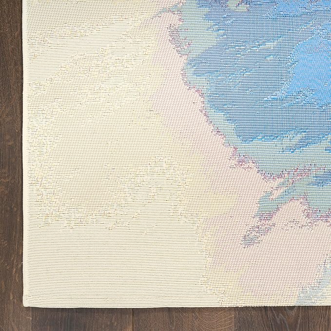 Nourison Home Color Splash Ivory Multicolor 9'10" x 13'2" Area Rug - Easy Clean, Non Shedding, Bed Room, Living Room, Dining Room, Kitchen (10' x 13')