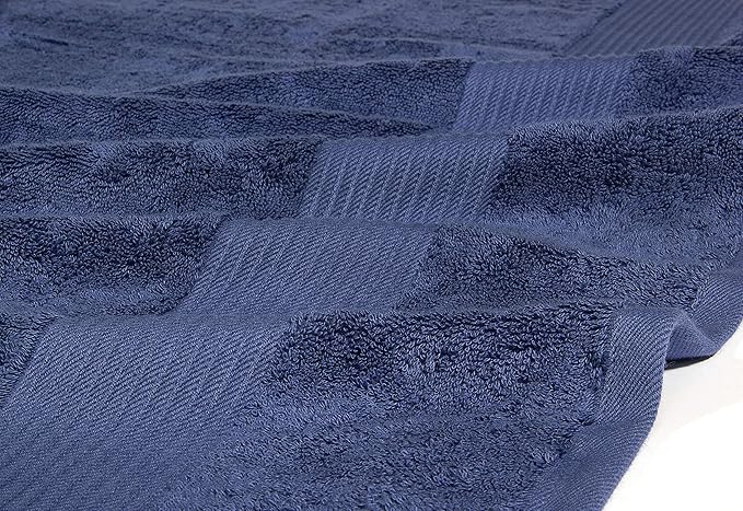 Luxury Oversized Bath Towels | Hotel Quality | Soft & Highly Absorbent |Quick Dry | 650 GSM Bath Sheets| Combed Cotton | Thick & FluffyBathroom Towels | Denim - 4 Pack