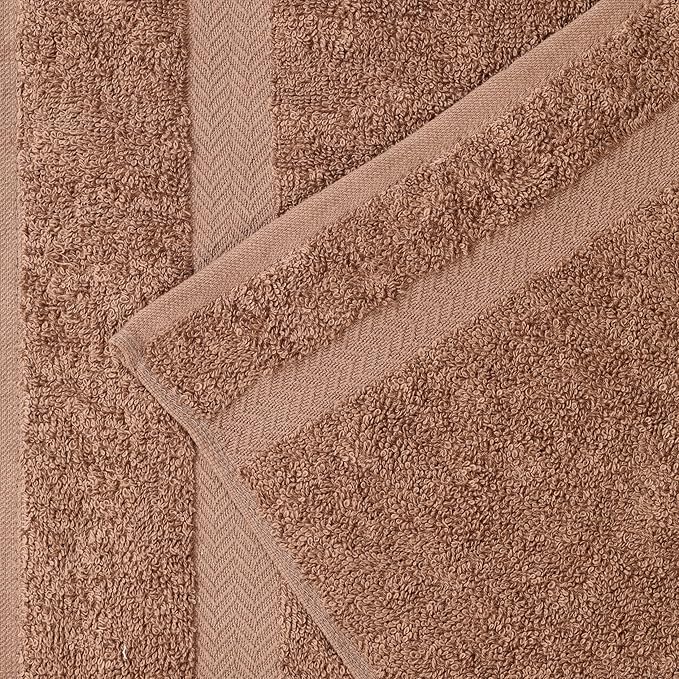 Superior 2-Piece Cotton Bath Sheet Set, Large Towels for Body, Quick Dry, Bathroom Essentials, Guest/Master Bath, Shower, Home Accessories, Apartment, Airbnb, Franklin Collection, Latte