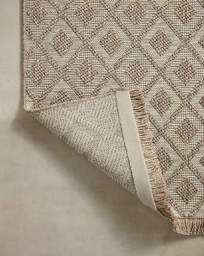 Loloi Dawn Collection Indoor/Outdoor DAW-07 Light Brown 2'-3" x 10'-0" Runner Rug