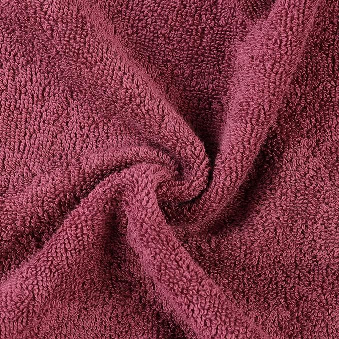 Superior Eco-Friendly Cotton 4-Piece Bath Towel Set, Large Towels for Bath, Shower, Pool, Master and Guest Bathroom, Home Essentials, Quick Drying, Soft Body Towels for Adults and Kids, Rosewood