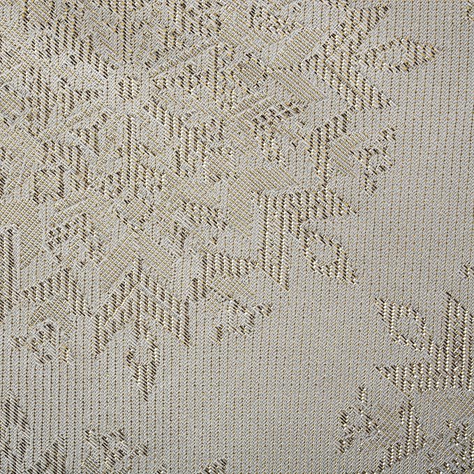 DII Holiday Dining Table Linen Sparkle Metallic Kitchen Décor, Table Topper, 40x40, Jacquard Snowflakes